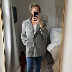 Vintage Herringbone Union Made in‎ the USA Wool Jacket Size 8